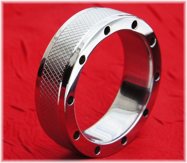 Stainless Steel Cock Ring Rippled Small