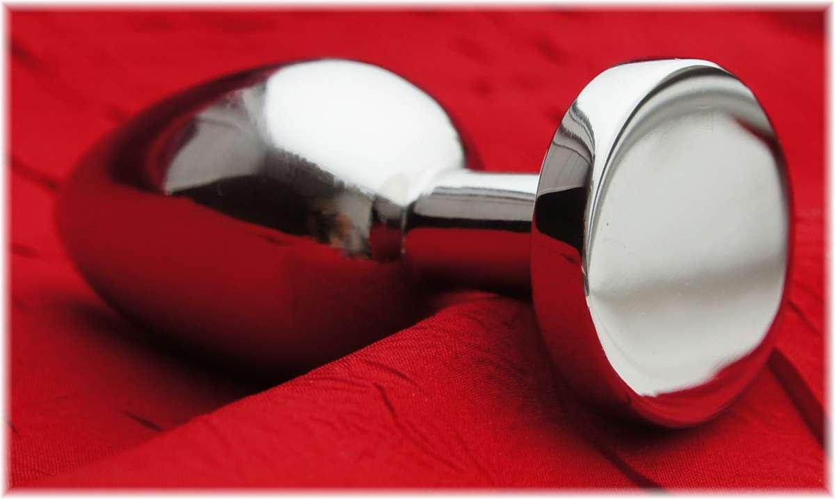 Exclusive Sextoy , Stainless Steel Butt Plug Medium