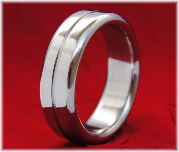 Stainless Steel Cock Ring with small groove