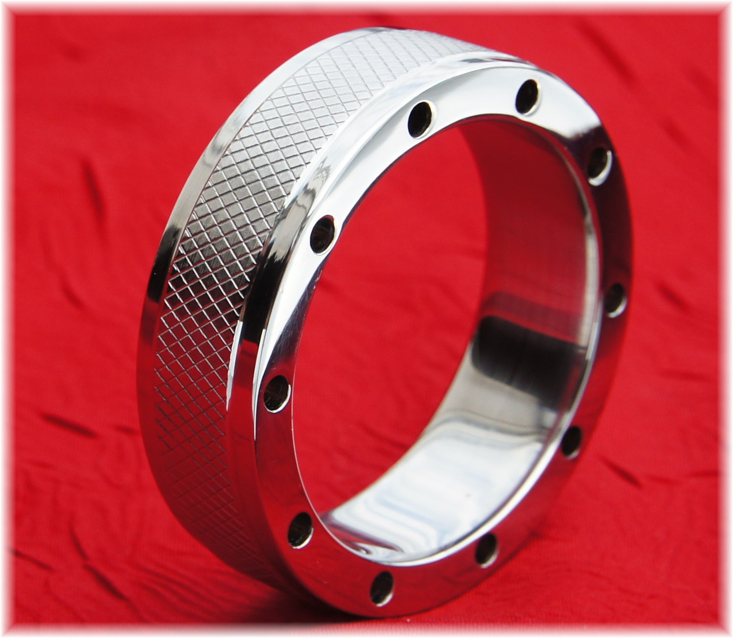 Cockring Rippled Small with holes | Design Stainless Steel Cockring